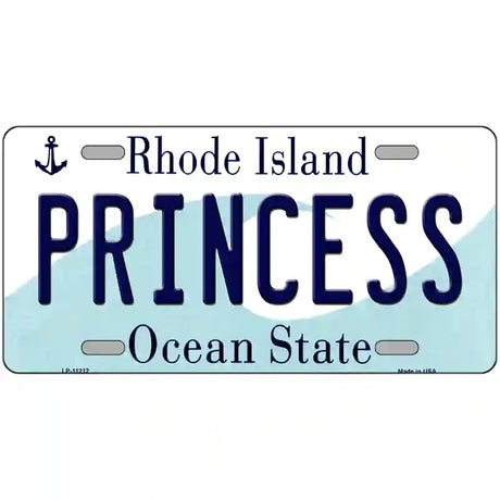 Princess Rhode Island State License Plate Novelty License Plate 24" x 12" (LLP)