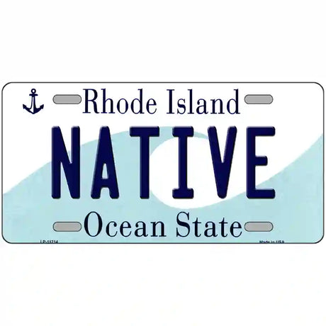 Native Rhode Island State License Plate Novelty License Plate 24" x 12" (LLP)