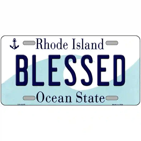 Blessed Rhode Island State License Plate Novelty License Plate 24" x 12" (LLP)