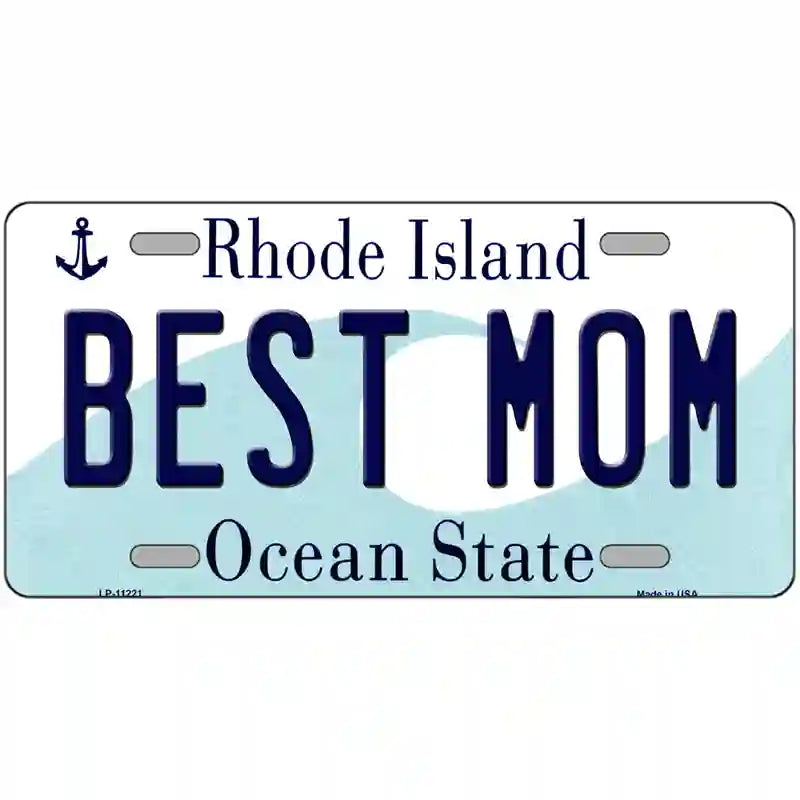 Best Mom Rhode Island State License Plate Novelty License Plate 24" x 12" (LLP)