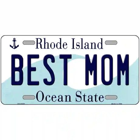 Best Mom Rhode Island State License Plate Novelty License Plate 24" x 12" (LLP)