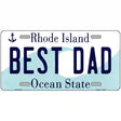 Best Dad Rhode Island State License Plate Novelty License Plate 24" x 12" (LLP)