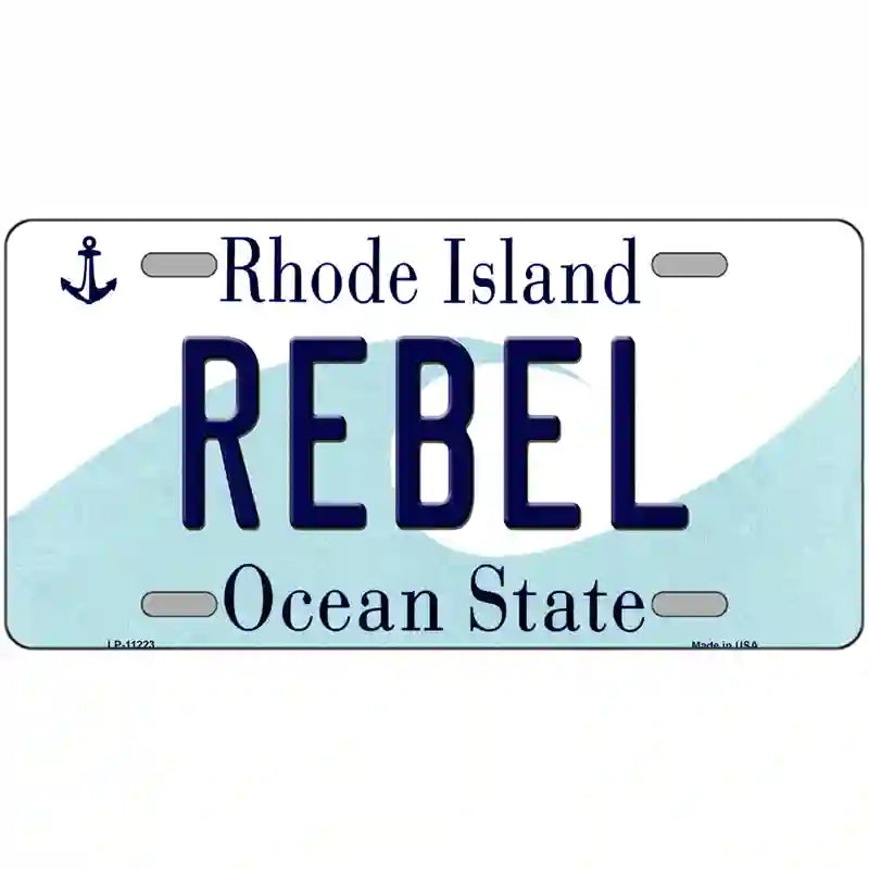 Rebel Rhode Island State License Plate Novelty License Plate 24" x 12" (LLP)