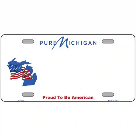 Pure Michigan Proud To Be American Novelty Metal License Plate 24" x 12" (LLP)