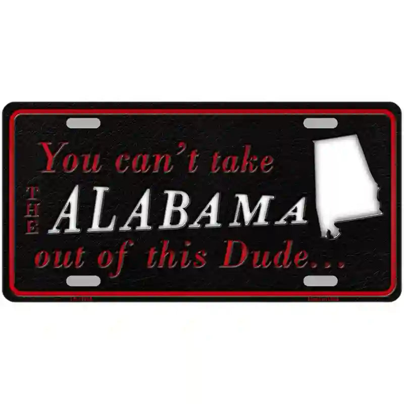 Alabama Dude Novelty Metal License Plate 24" x 12" (LLP)