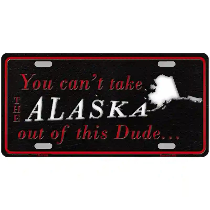 Alaska Dude Novelty Metal License Plate 24" x 12" (LLP)