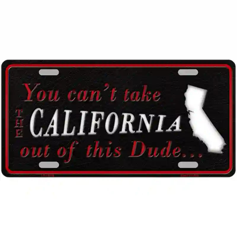 California Dude Novelty Metal License Plate 24" x 12" (LLP)