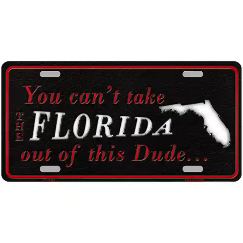 Florida Dude Novelty Metal License Plate 24" x 12" (LLP)