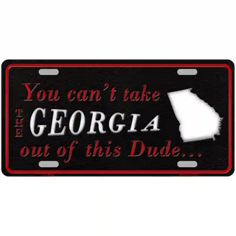 Georgia Dude Novelty Metal License Plate 24" x 12" (LLP)