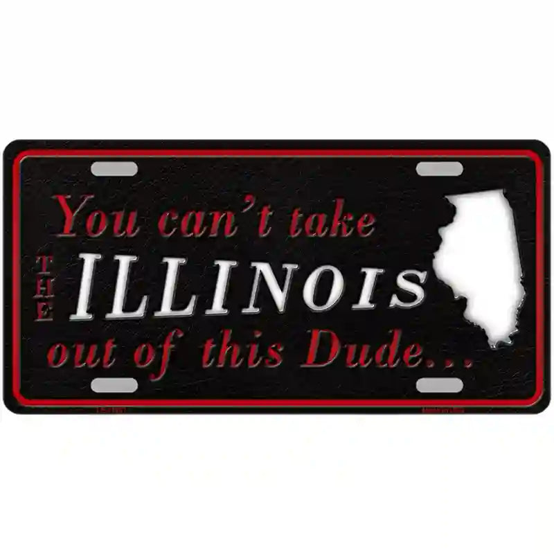 Illinois Dude Novelty Metal License Plate 24" x 12" (LLP)