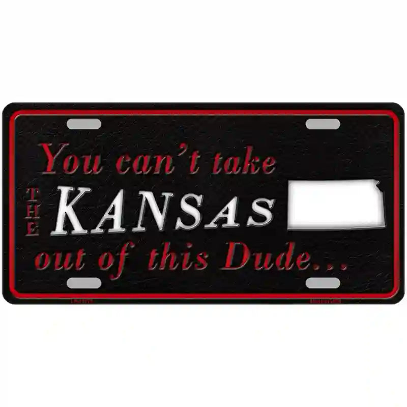 Kansas Dude Novelty Metal License Plate 24" x 12" (LLP)