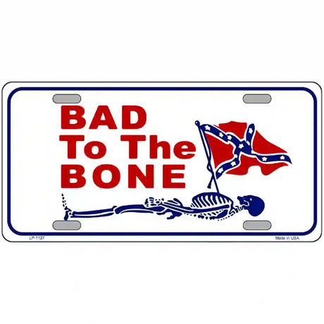 Bad To The Bone Novelty Metal License Plate 24" x 12" (LLP)