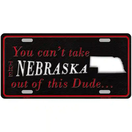 Nebraska Dude Novelty Metal License Plate 24" x 12" (LLP)