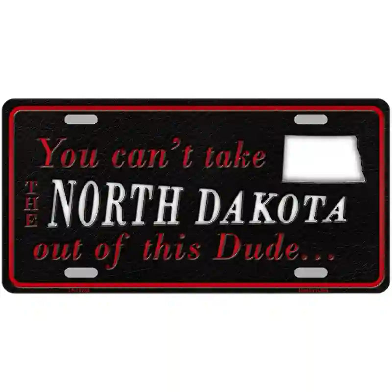 North Dakota Dude Novelty Metal License Plate 24" x 12" (LLP)