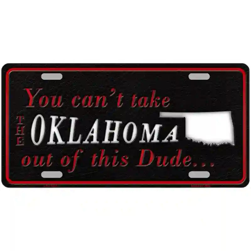 Oklahoma Dude Novelty Metal License Plate 24" x 12" (LLP)