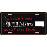 South Dakota Dude Novelty Metal License Plate 24" x 12" (LLP)