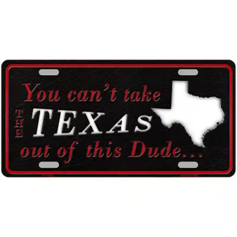 Texas Dude Novelty Metal License Plate 24" x 12" (LLP)