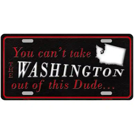 Washington Dude Novelty Metal License Plate 24" x 12" (LLP)