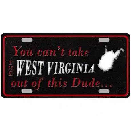 West Virginia Dude Novelty Metal License Plate 24" x 12" (LLP)