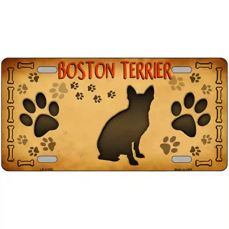 Boston Terrier Novelty License Plate 24" x 12" (LLP)