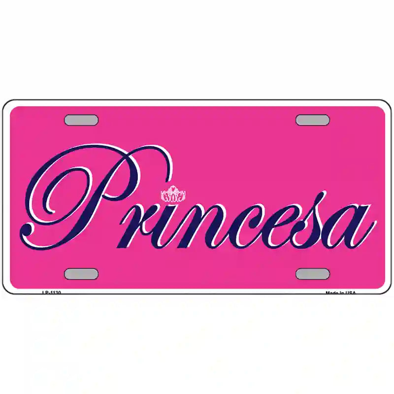 Princesa Novelty Metal License Plate 24" x 12" (LLP)