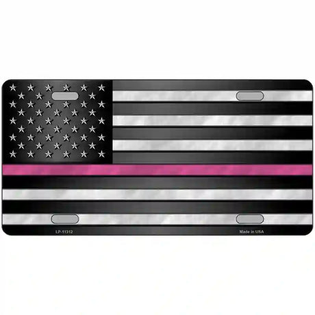 Thin Pink Line Novelty License Plate 24" x 12" (LLP)