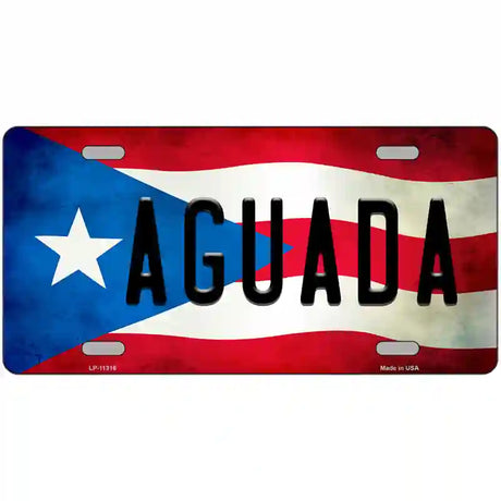 Aguada Puerto Rico Flag License Plate Metal Novelty 24" x 12" (LLP)