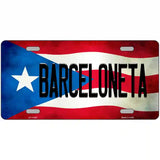 Barceloneta Puerto Rico Flag License Plate Metal Novelty 24" x 12" (LLP)