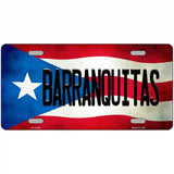 Barranquitas Puerto Rico Flag License Plate Metal Novelty 24" x 12" (LLP)