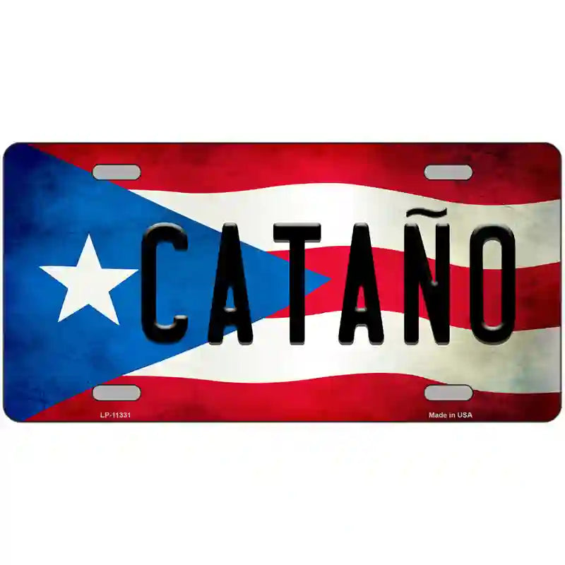 Catano Puerto Rico Flag License Plate Metal Novelty 24" x 12" (LLP)