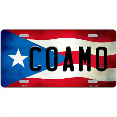 Coamo Puerto Rico Flag License Plate Metal Novelty 24" x 12" (LLP)