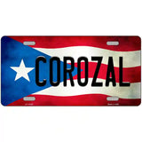 Corozal Puerto Rico Flag License Plate Metal Novelty 24" x 12" (LLP)