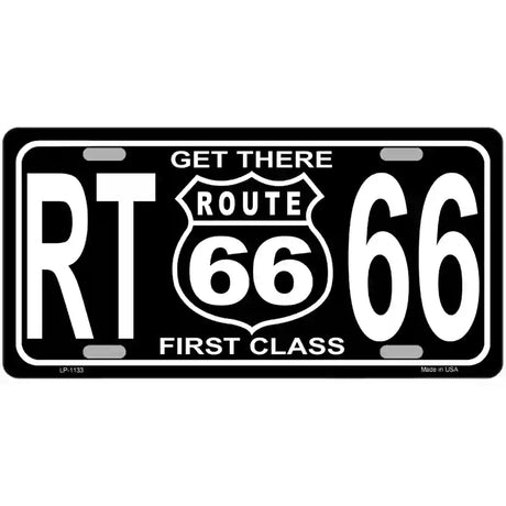 Get There 1st Class Novelty Metal License Plate 24" x 12" (LLP)