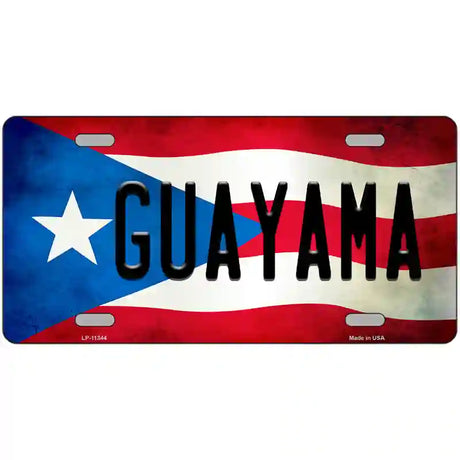 Guayama Puerto Rico Flag License Plate Metal Novelty 24" x 12" (LLP)