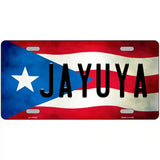 Jayuya Puerto Rico Flag License Plate Metal Novelty 24" x 12" (LLP)