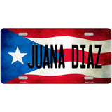 Juana Diaz Puerto Rico Flag License Plate Metal Novelty 24" x 12" (LLP)