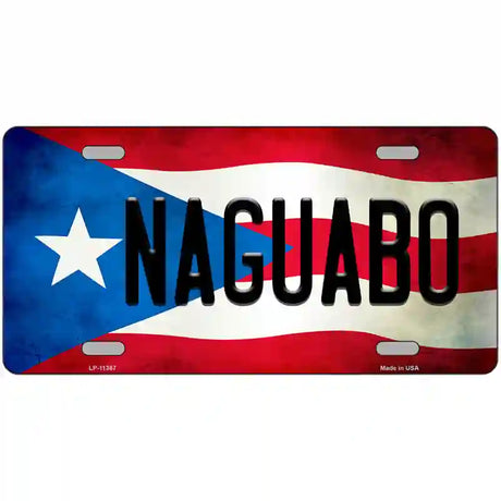 Naguabo Puerto Rico Flag License Plate Metal Novelty 24" x 12" (LLP)