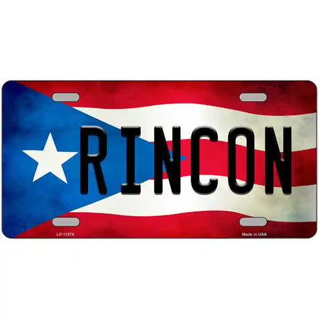 Rincon Puerto Rico Flag License Plate Metal Novelty 24" x 12" (LLP)