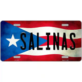 Salinas Puerto Rico Flag License Plate Metal Novelty 24" x 12" (LLP)