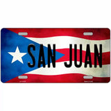 San Juan Puerto Rico Flag License Plate Metal Novelty 24" x 12" (LLP)