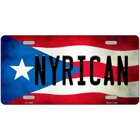 Nyrican Puerto Rico Flag License Plate Metal Novelty 24" x 12" (LLP)