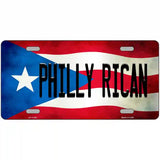 Philly Rican Puerto Rico Flag License Plate Metal Novelty 24" x 12" (LLP)