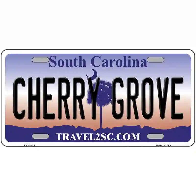 Cherry Grove South Carolina Novelty License Plate 24" x 12" (LLP)