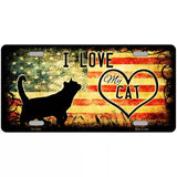 I Love My Cat Novelty Metal License Plate 24" x 12" (LLP)