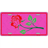 Illustrated Rose On Pink Chaise Lounge Novelty License Plate 24" x 12" (LLP)