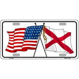 Alabama Crossed US Flag License Plate 24" x 12" (LLP)