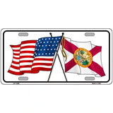 Florida Crossed US Flag License Plate 24" x 12" (LLP)