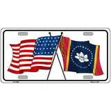 Mississippi Crossed US Flag License Plate 24" x 12" (LLP)