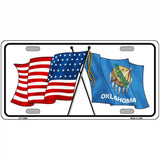 Oklahoma Crossed US Flag License Plate 24" x 12" (LLP)