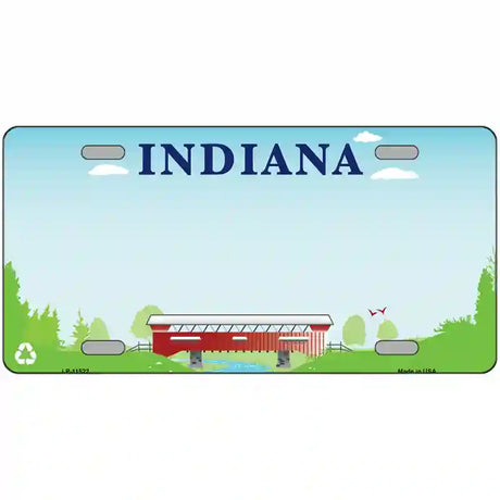 Indiana Recycle Novelty State Blank Metal License Plate 24" x 12" (LLP) / Yes